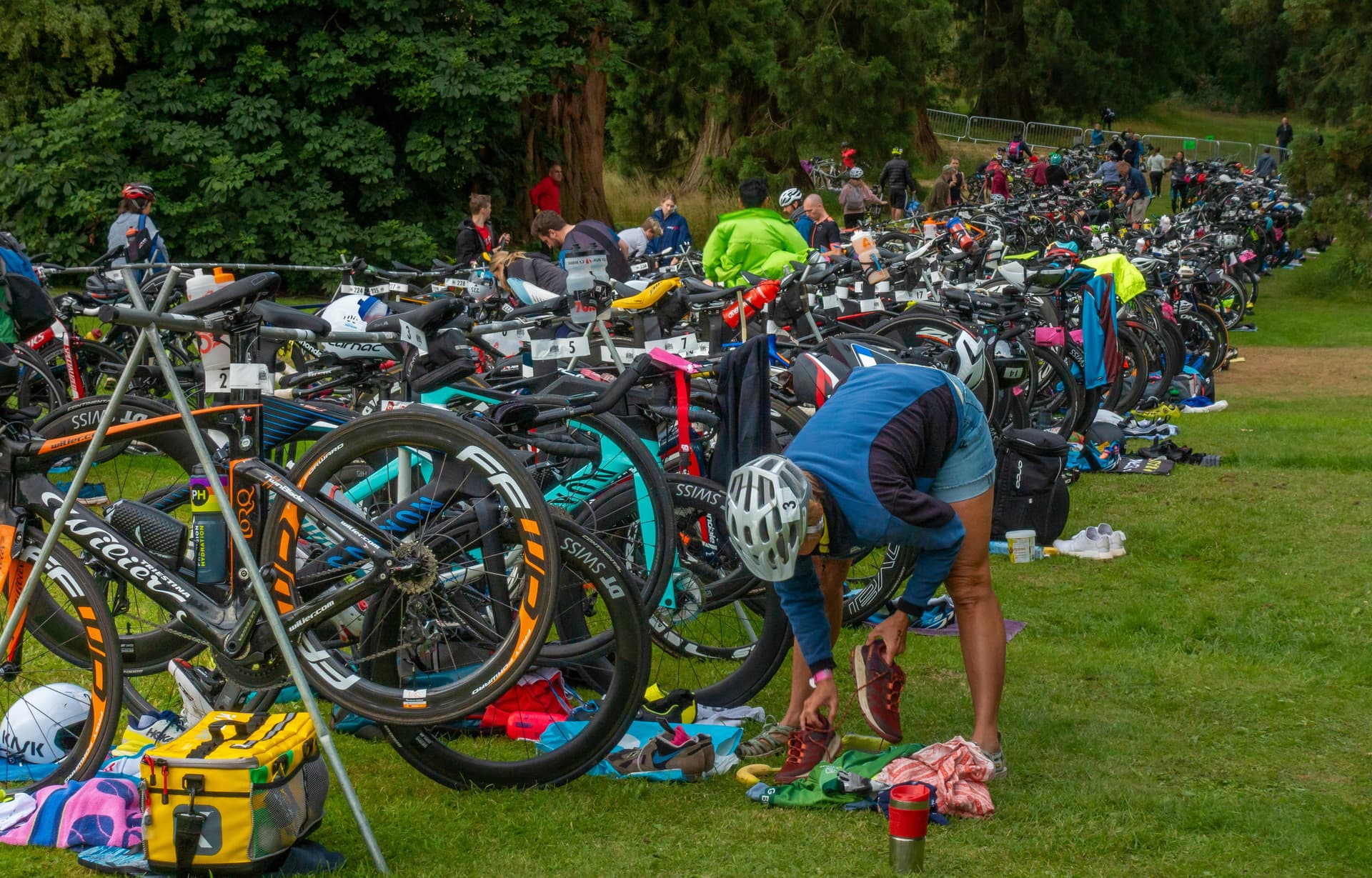 Triathlon race action shot - swim, bike or run